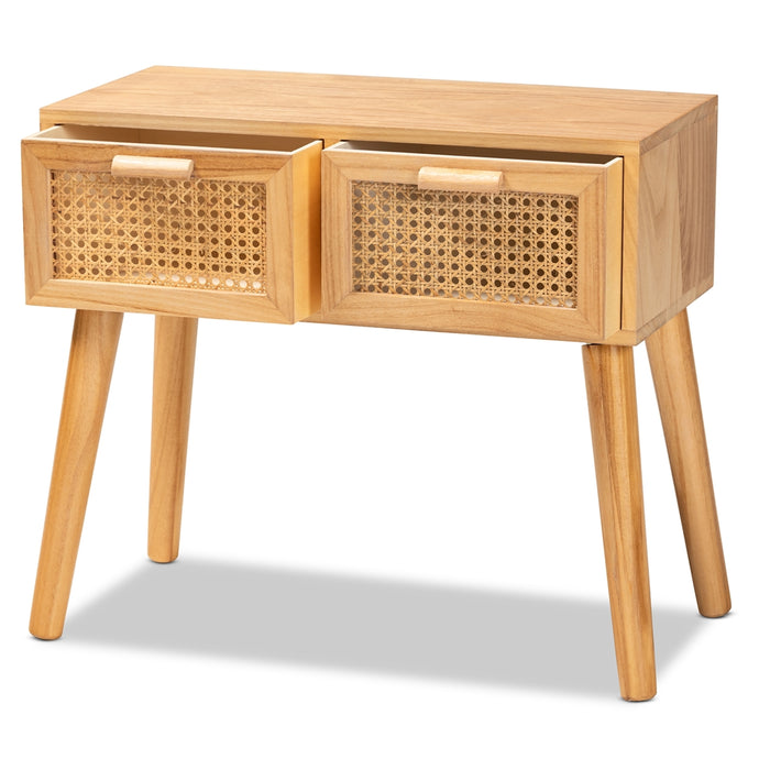 Falan Console Table With Rattan