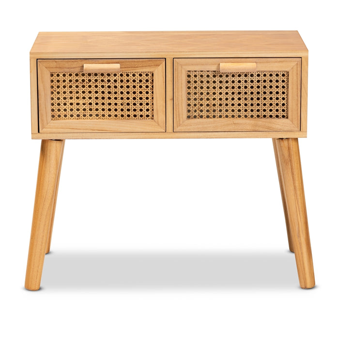 Falan Console Table With Rattan