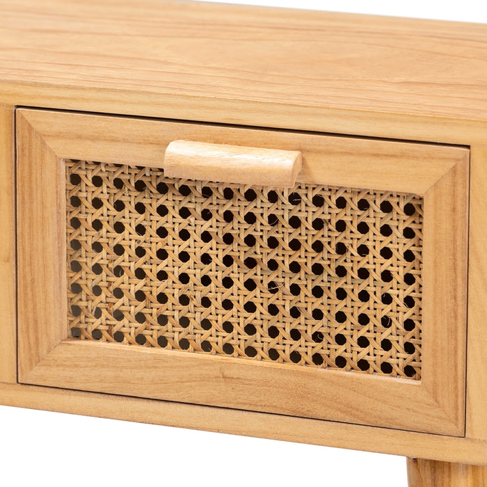 Falan Console Table With Rattan