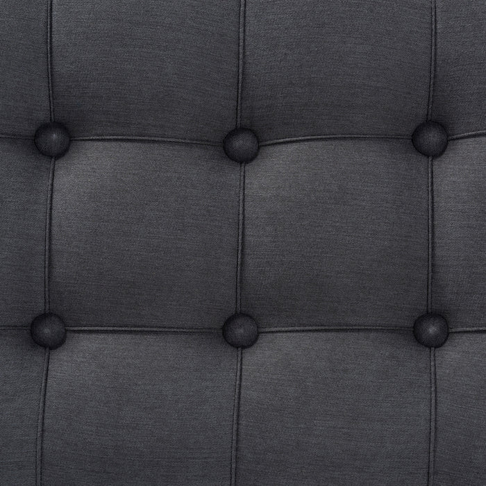 Hedia Upholstered Ottoman/Grey
