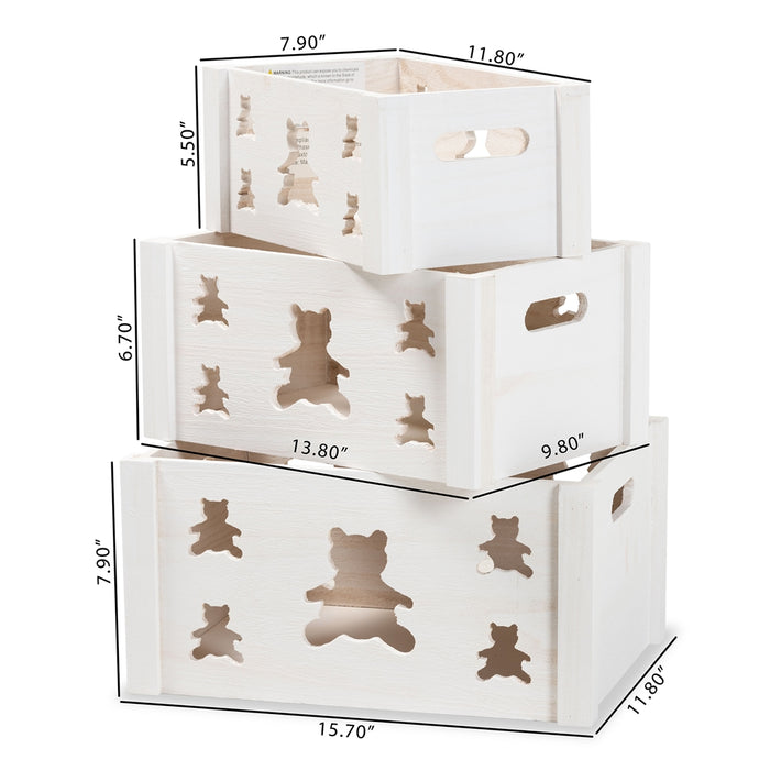 Sagen 3 Piece Storage Crate Set
