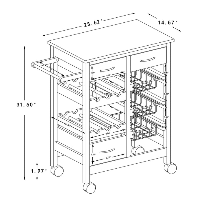 Crayton Kitchen Storage Cart