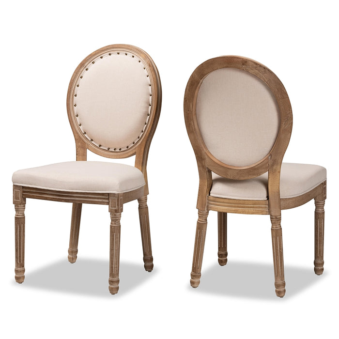Louis Wood Dining Chair Set Of 2