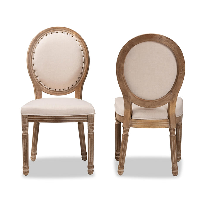 Louis Wood Dining Chair Set Of 2