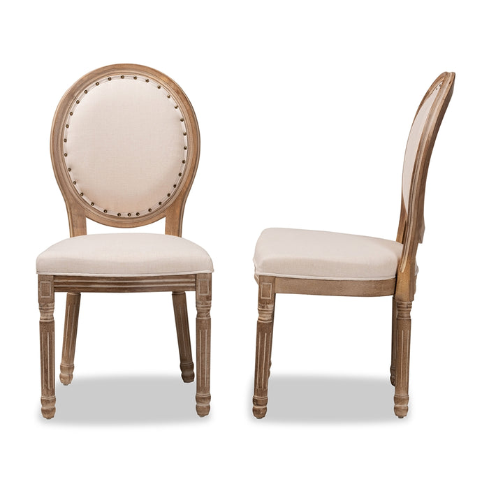 Louis Wood Dining Chair Set Of 2