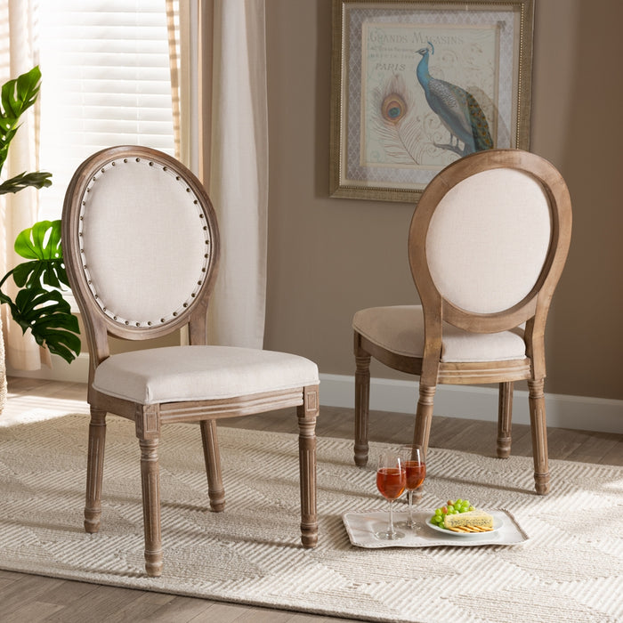Louis Wood Dining Chair Set Of 2