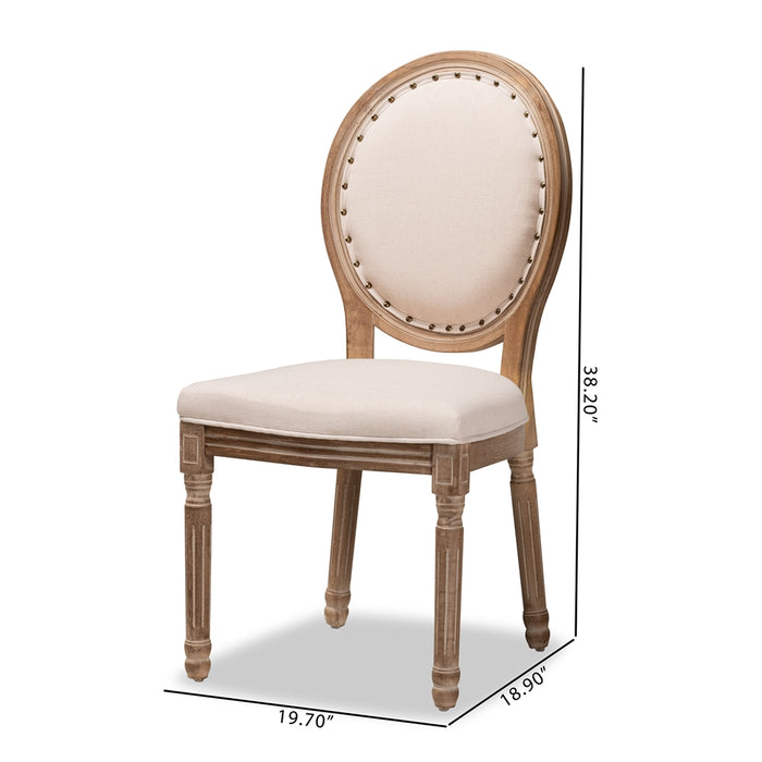 Louis Wood Dining Chair Set Of 2