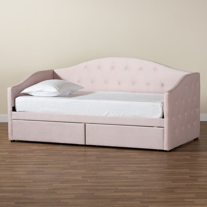 Mansi Full Size 2 Drawer Daybed/Light Pink