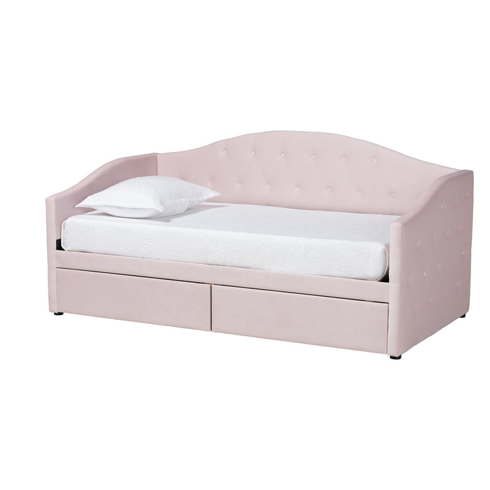 Mansi Full Size 2 Drawer Daybed/Light Pink