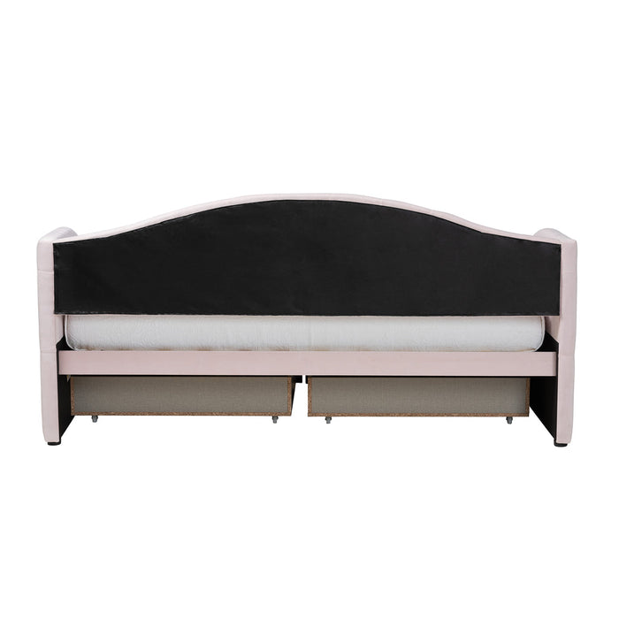 Mansi Full Size 2 Drawer Daybed/Light Pink