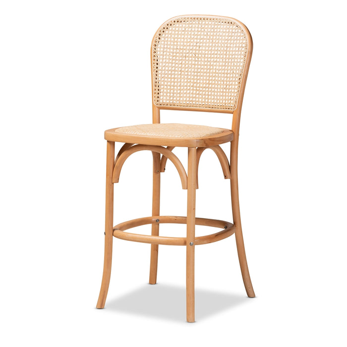 Vance Woven Rattan Counter Stool