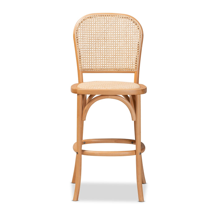 Vance Woven Rattan Counter Stool