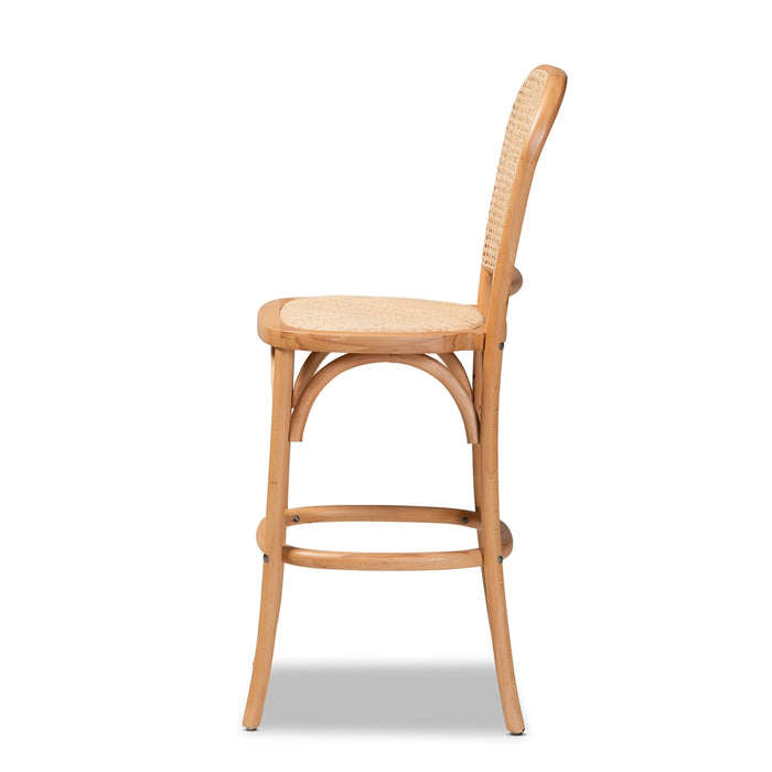 Vance Woven Rattan Counter Stool
