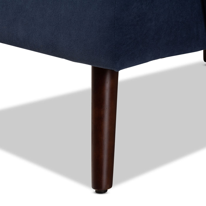 Haldis Lounge Chair And Ottoman Set/ Navy Blue