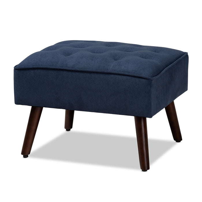 Haldis Lounge Chair And Ottoman Set/ Navy Blue