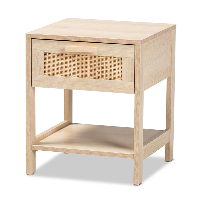 Sebille 1 Drawer End Table/ Natural Rattan