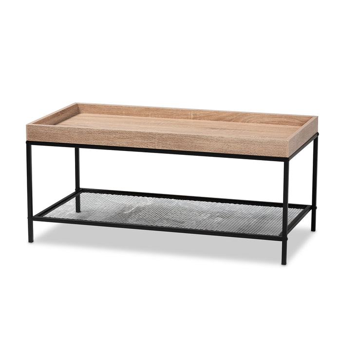 Overton Industrial Wood Coffee Table