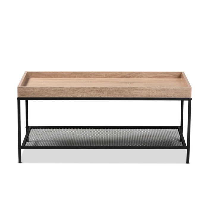 Overton Industrial Wood Coffee Table