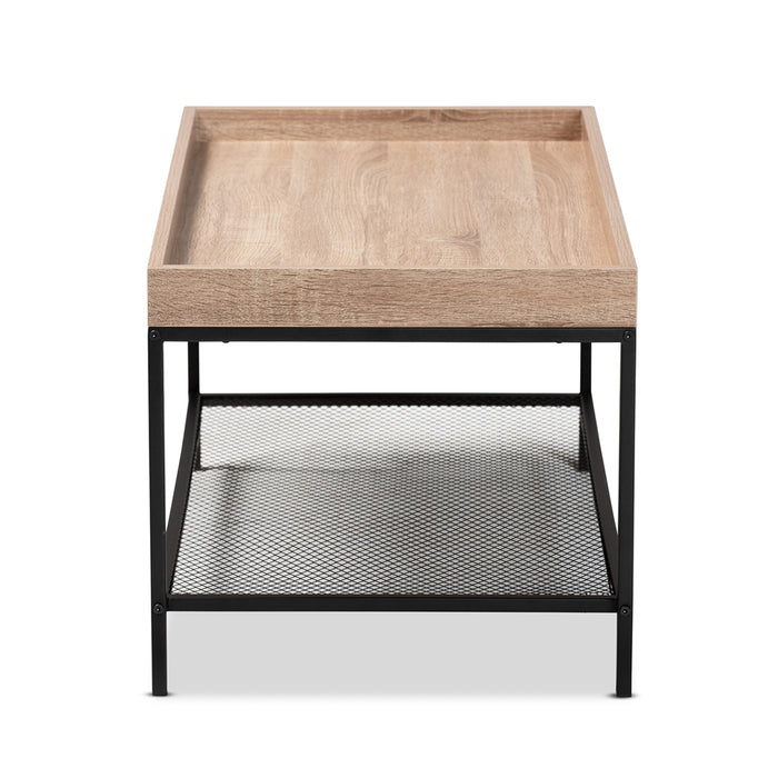 Overton Industrial Wood Coffee Table