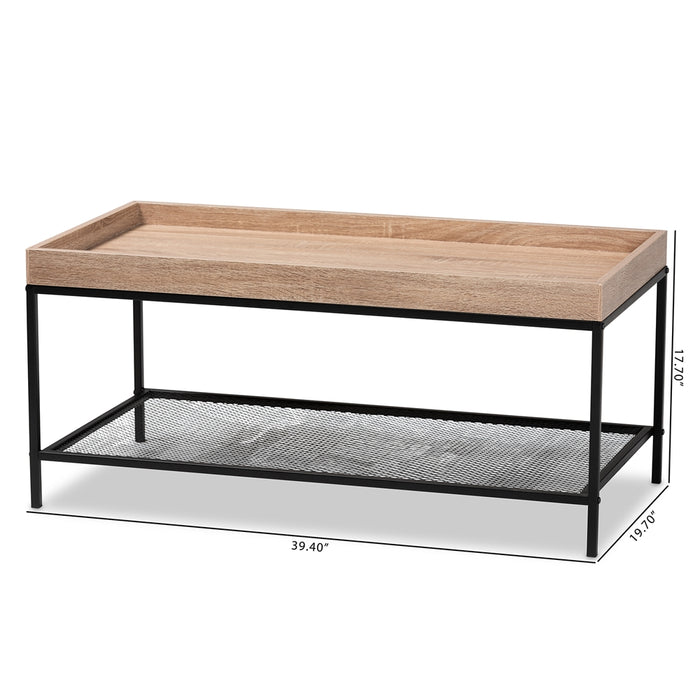 Overton Industrial Wood Coffee Table