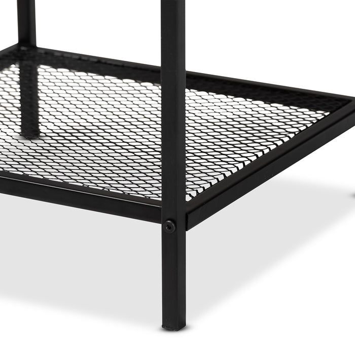 Overton Industrial Wood End Table