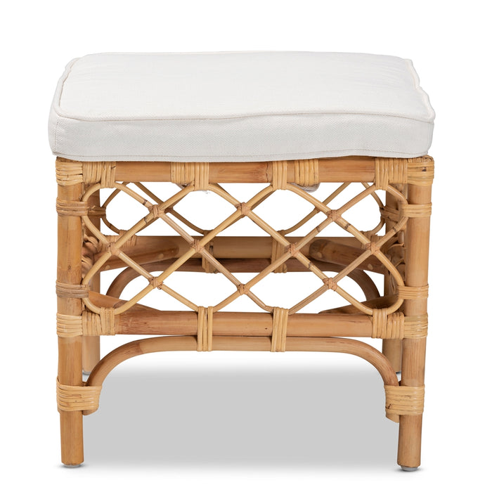 Orchard Rattan Ottoman