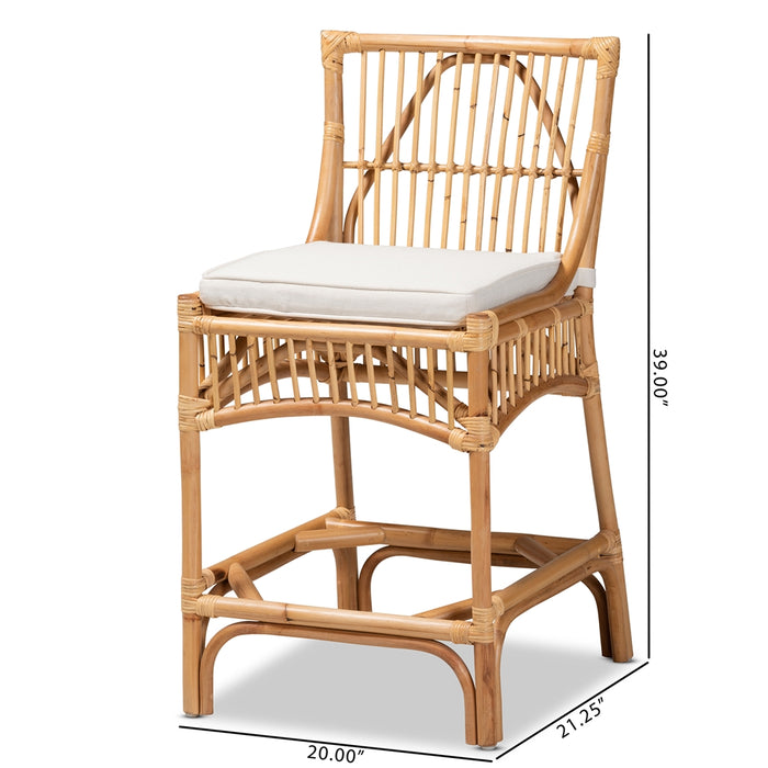 Rose Rattan Counter Stool