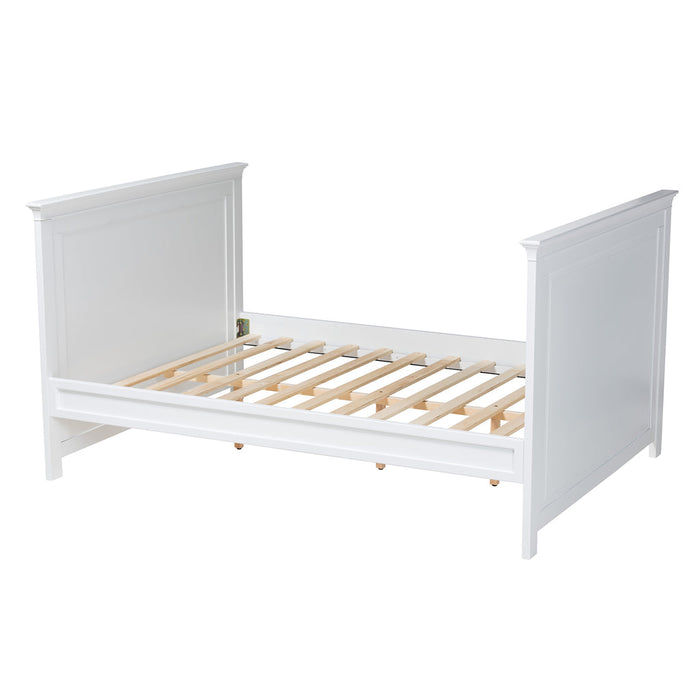 CERI  WHITE FINISHED WOOD TWIN SIZE DAYBED