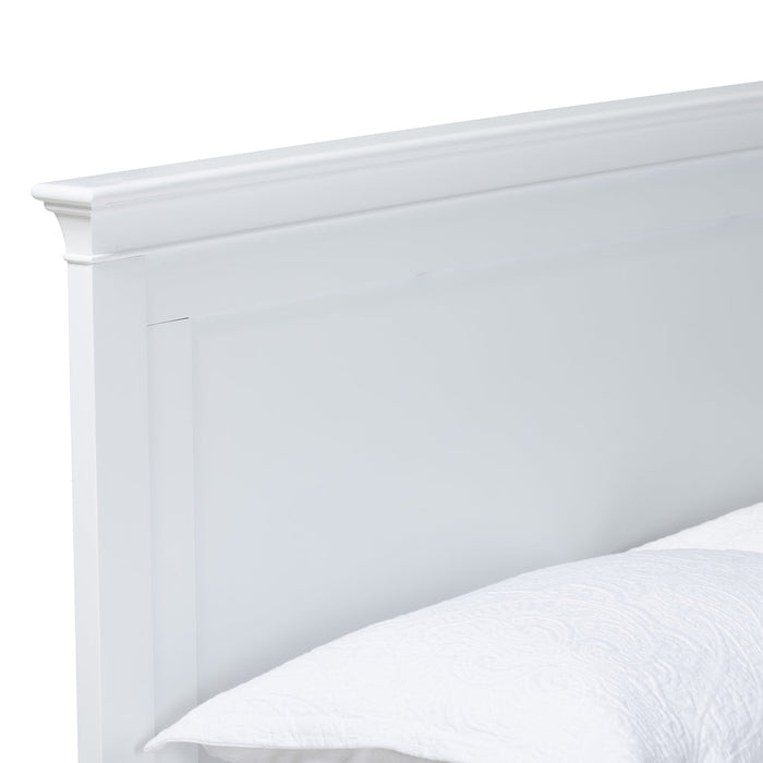 CERI  WHITE FINISHED WOOD TWIN SIZE DAYBED