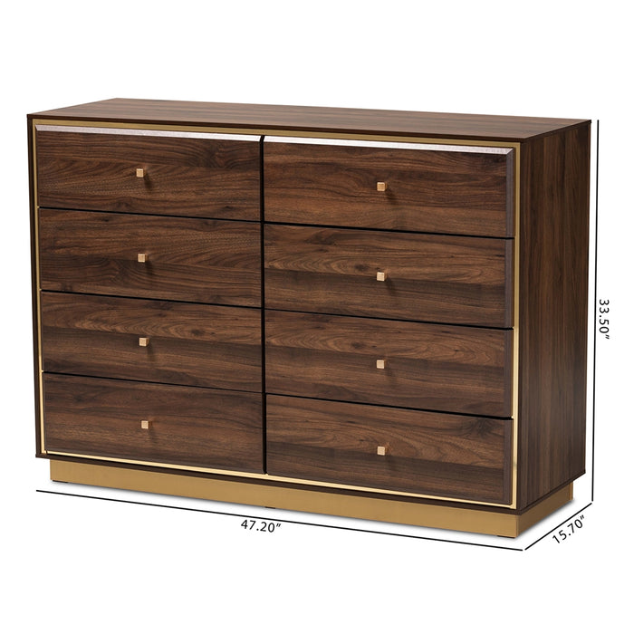 Cormac 8 Drawer Dresser/Walnut Brown