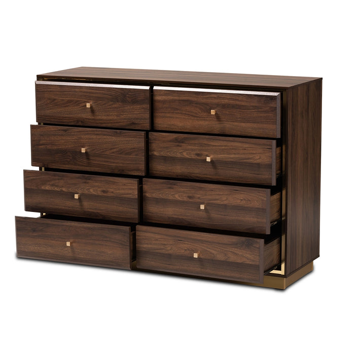 Cormac 8 Drawer Dresser/Walnut Brown