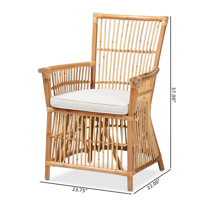 Rose Rattan Armchair