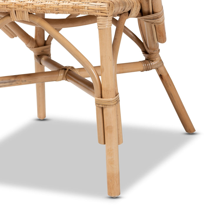 Varick Rattan 2 Piece Dining Chair Set