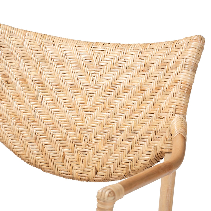 Damani Bohemian Rattan 2 Piece Dining Chair Set