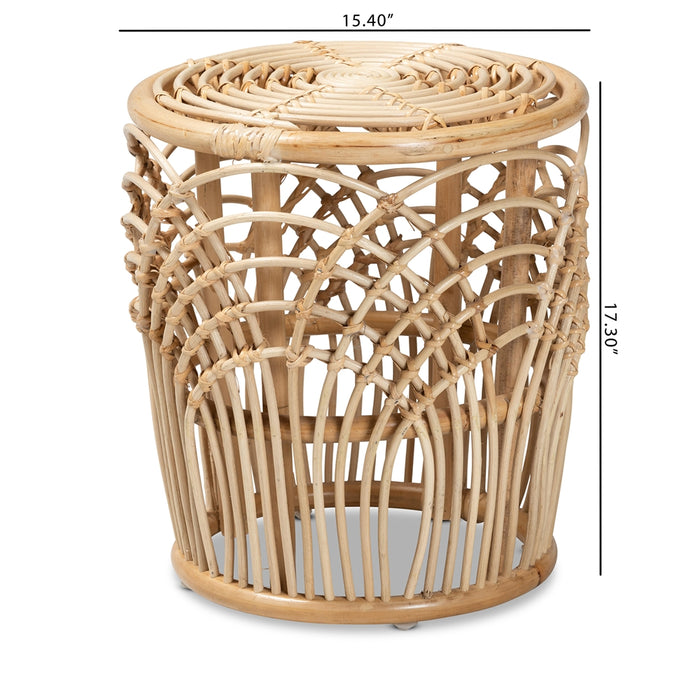 Edena Bohemian Rattan End Table