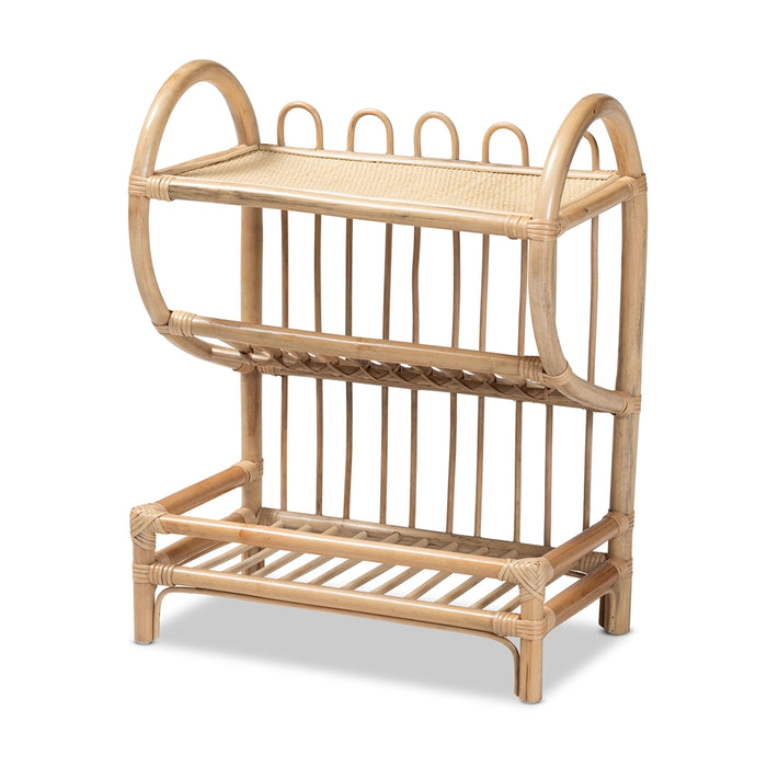 Liora Bohemian Rattan 2 Tier Display Shelf