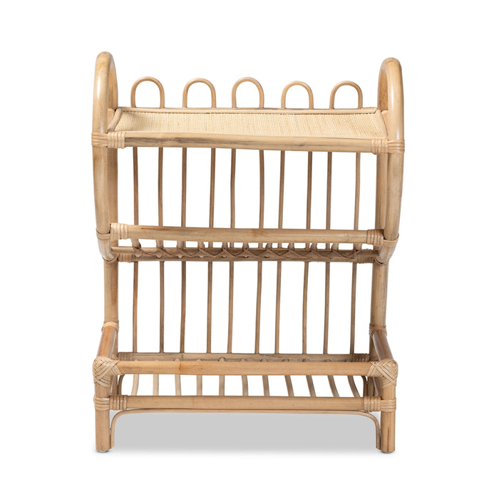 Liora Bohemian Rattan 2 Tier Display Shelf