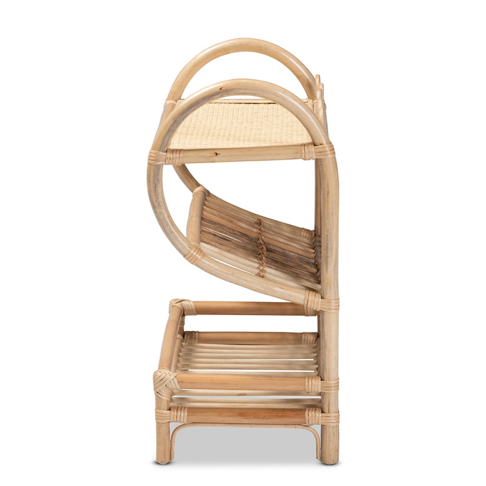 Liora Bohemian Rattan 2 Tier Display Shelf