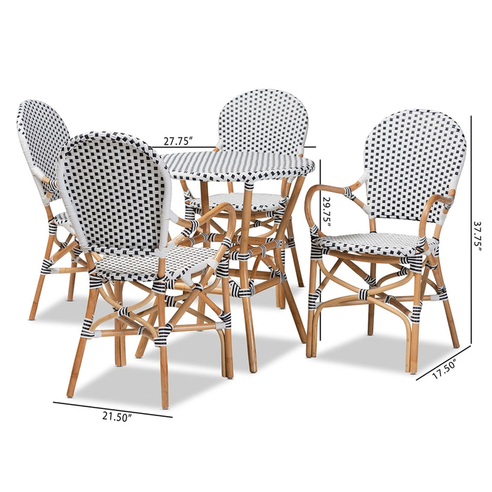 NAILA RATTAN 5 PIECE DINING SET