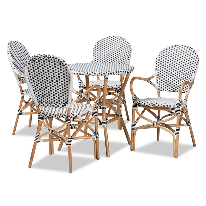 NAILA RATTAN 5 PIECE DINING SET