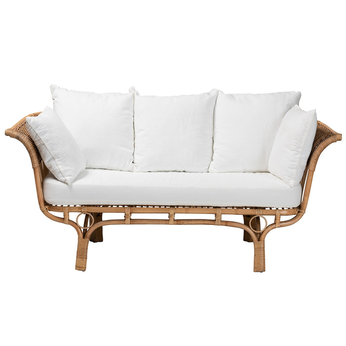 Edana Bohemian Rattan Sofa With Cushion