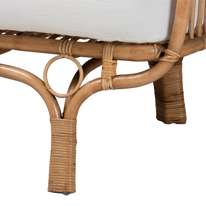 Edana Bohemian Rattan Sofa With Cushion