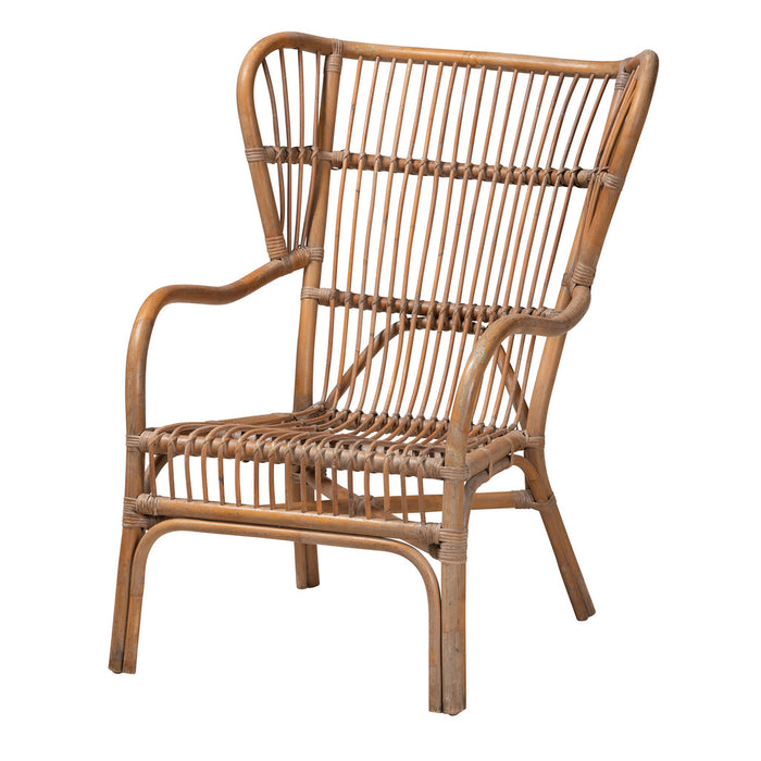 Lamaria Rattan 2 Piece Chair And Footstool Set