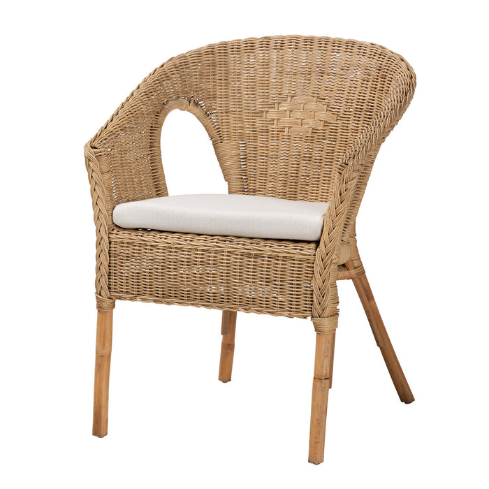 Abbey Bohemian Rattan Dining Chair/ Natural Brown