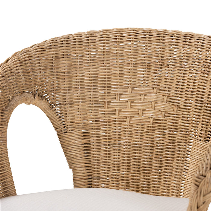Abbey Bohemian Rattan Dining Chair/ Natural Brown