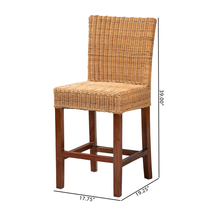 Racquel Bohemian Rattan Counter Stool/Natural