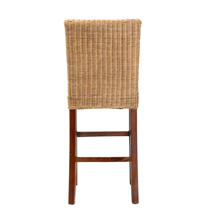 Racquel Bohemian Rattan Bar Stool/Natural