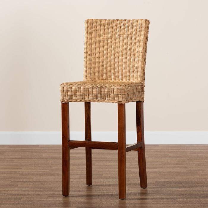 Racquel Bohemian Rattan Bar Stool/Natural