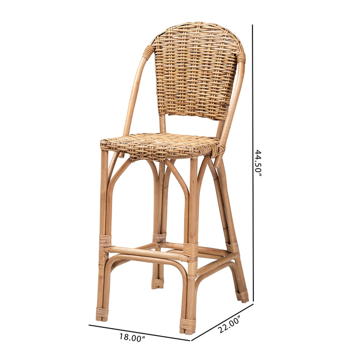 Neola Bohemian Rattan Bar Stool