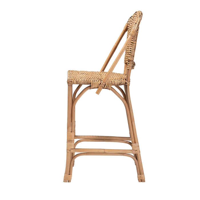 Neola Bohemian Rattan Bar Stool